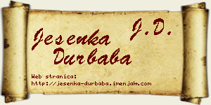 Jesenka Durbaba vizit kartica